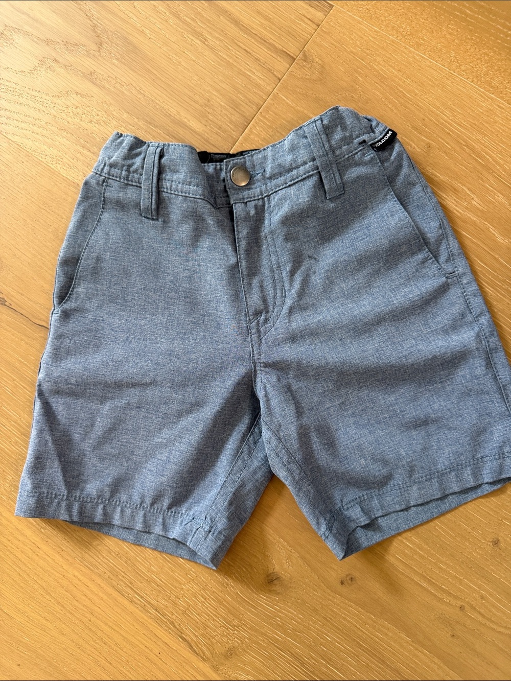 Volcom Boys Light Blue Shorts with Belt Loops